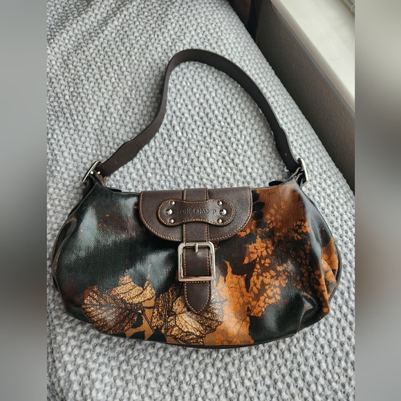 Longchamp Handbags - SOLD! Longchamp Idole Coated Canvas & Leather Shoulder Bag